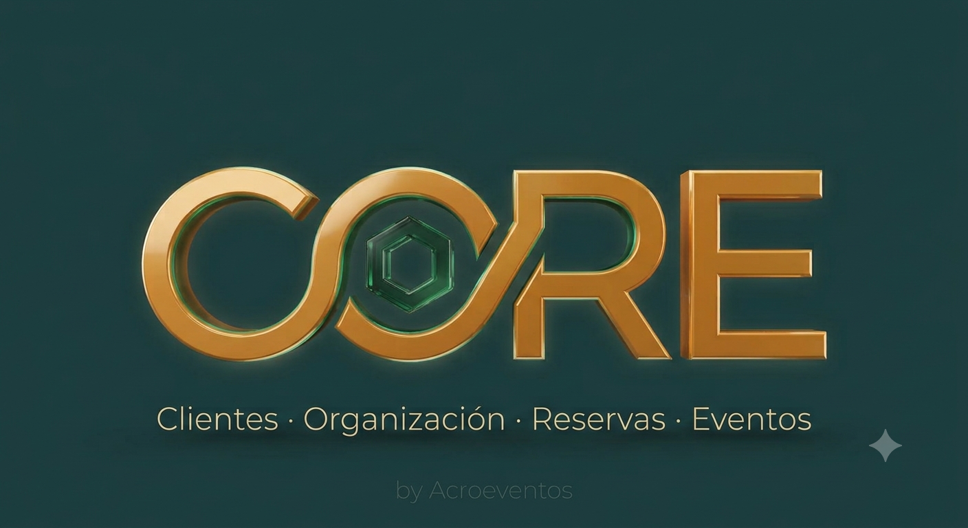 CORE — Clientes, Organización, Reservas, Eventos